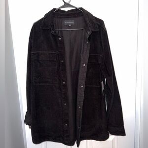 Oversized black corduroy jacket